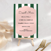 Beverly Hills Pink & Green Dessert Menü Signatur Einladung