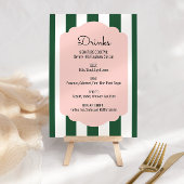 Beverly Hills Pink & Green Drink Menu Poster