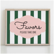 Beverly Hills Pink+Green Gastgeschenk Zeichen