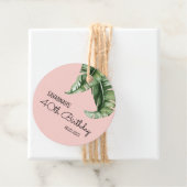 Beverly Hills Pink & Green Geburtstagsparty Geschenkanhänger (Beispiel)