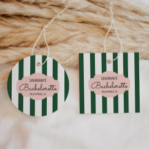 Beverly Hills Pink & Green Junggeselinnen-Abschied Geschenkanhänger