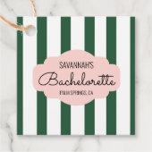 Beverly Hills Pink & Green Junggeselinnen-Abschied Geschenkanhänger (Vorderseite)