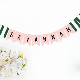 Beverly Hills Pink & Green Party Honorea Wimpelkette