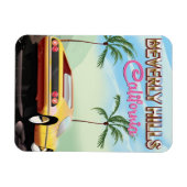 Beverly Hills - Retro-Reiseplakat Magnet (Horizontal)