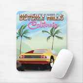 Beverly Hills - Retro-Reiseplakat Mousepad (Mit Mouse)
