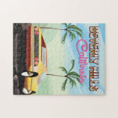 Beverly Hills - Retro-Reiseplakat Puzzle (Horizontal)