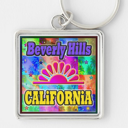 Beverly Hills Sun & Palms Schlüsselanhänger (Vorne)