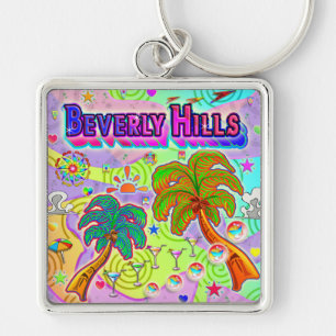 Beverly Hills Urlaub Ziel Schlüsselanhänger