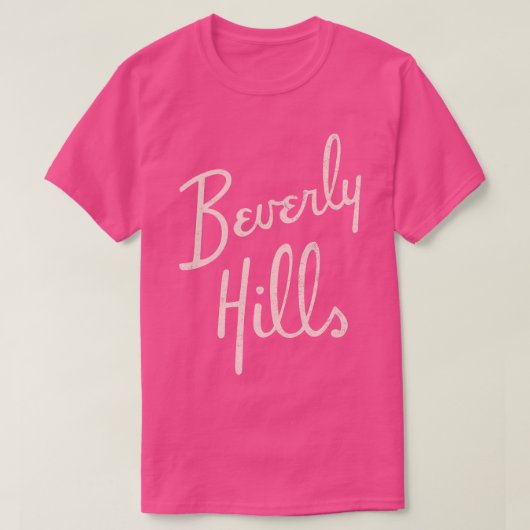 Beverly Hills Vintag rosa T-Shirt (Design vorne)