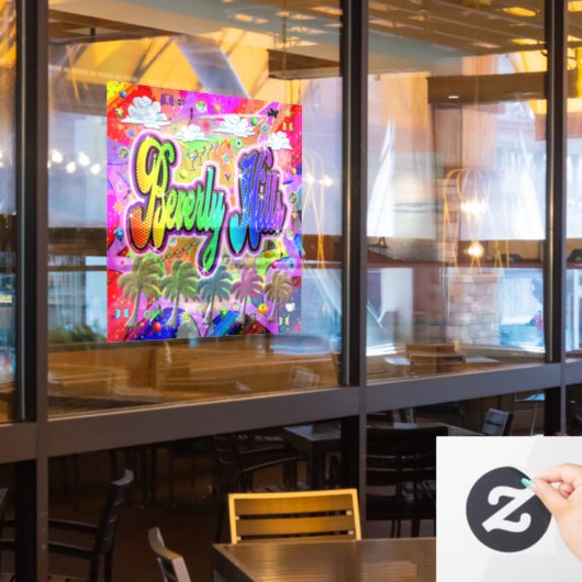 Beverly Hills Vista Express Fensterheber Fensteraufkleber (Restaurantfenster)