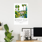 Beverly Hills Watercolor 2 Poster (Heimbüro)