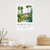 Beverly Hills Watercolor 2 Poster (Küche)