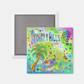 Beverly Hills Zeitlose Melodie Magnet (Vorderseite/Rückseite)