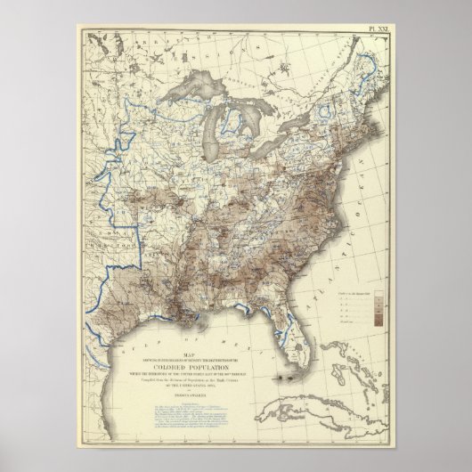 Bevölkerungsdichte 1870 poster (Vorne)