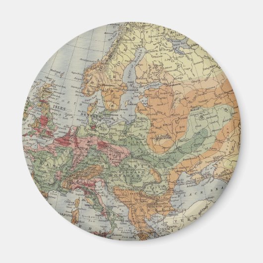 Bevölkerungsdichte | Europäische Karte Magnet (Vorne)