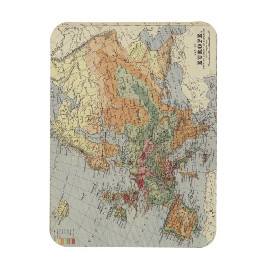 Bevölkerungsdichte | Europäische Karte Magnet (Vertikal)