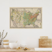 Bevölkerungsdichte in den Staaten, 1890 Poster (Küche)