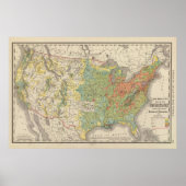 Bevölkerungsdichte in den Staaten, 1890 Poster (Vorne)