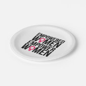 Bevollmächtigen Sie Frauen Pappteller (Schrägansicht)