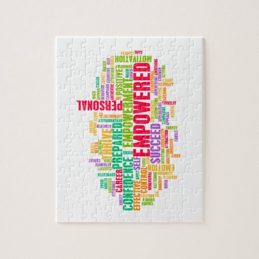 Bevollmächtigt oder Ermächtigung von Selbst als Puzzle (Vertikal)