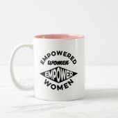 Bevollmächtigte Frauen bevollmächtigen Frauen Zweifarbige Tasse (Links)