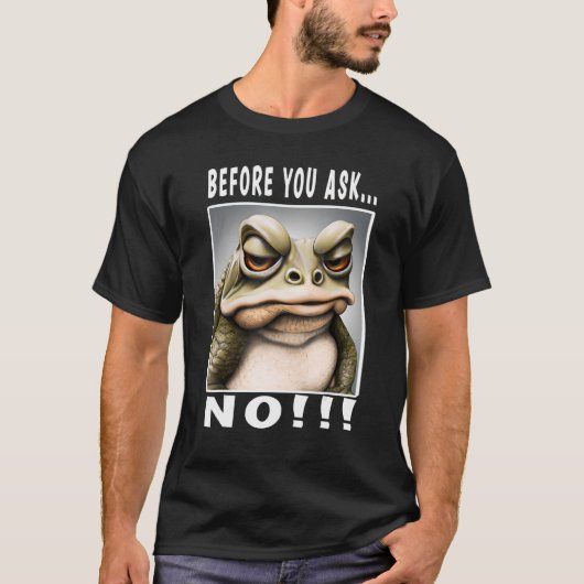 Bevor du keinen lustigen Frosch Frage_3 T-Shirt (Vorderseite)