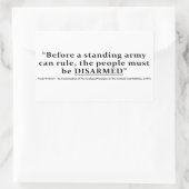 Bevor eine Armee regieren kann, müssen die Mensche Rechteckiger Aufkleber (Tasche)