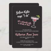 Bevor ich Bachelorette Drinks einladen Einladung (Vorne/Hinten)