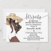 Bevor ich das Party durch das Pool-Brautparty lass Einladung (Vorderseite)