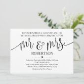 Bevor ich das tue, sind Herr und Frau Polterabend  Einladung (Stehend Vorderseite)