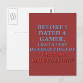 Bevor ich einen Gamer gestorben bin Postkarte (Vorne/Hinten)
