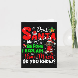 Bevor ich erkläre, wie viel Sie wissen, Weihnachte Karte