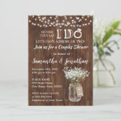 Bevor ich Hochzeit Paare Dusche Land Einladung (Stehend Vorderseite)