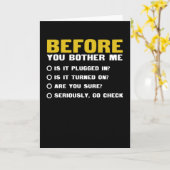 Bevor ich mir den lustigen technischen Support bes Karte (Gelbe Blume)