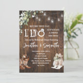 Bevor ich Paare Dusche Western Hochzeit Einladung (Stehend Vorderseite)
