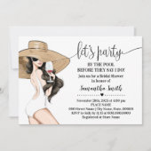 Bevor ich Party am Pool-Brautparty Einladung (Vorderseite)