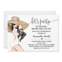 Bevor ich Party am Pool-Brautparty