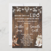 Bevor ich sage, ich mache Paare Dusche Western Lan Einladung (Vorderseite)