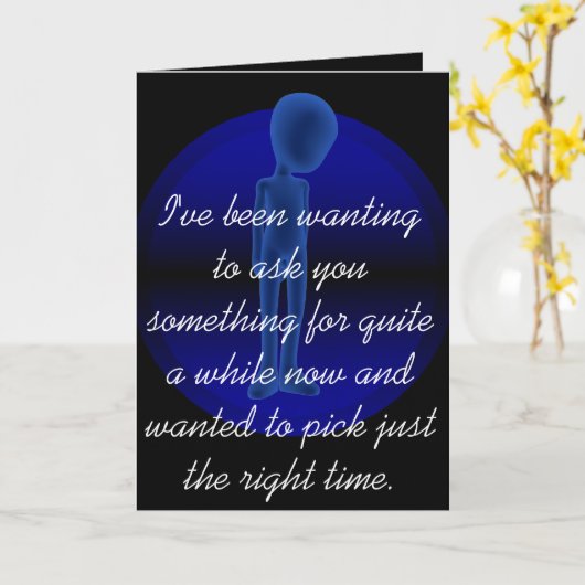 Bevor Nachtisch Sie mich Gruß-Karte heiratet Karte (Gelbe Blume)