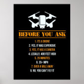Bevor Sie Drohnenpilot Gefragt haben Poster (Vorne)