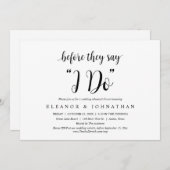 Bevor sie "Ich tue" sagen, Hochzeit Probe Abendess Einladung (Vorne/Hinten)