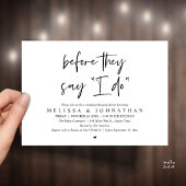Bevor sie "Ich will" sagen, Hochzeitsprobedinner Einladung