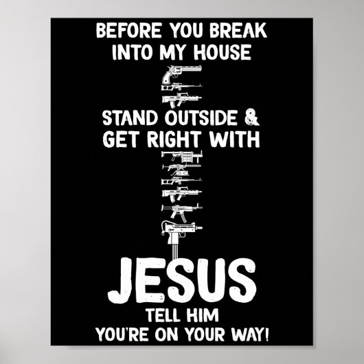 Bevor Sie in mein Haus gehen, stehen Sie draußen Poster (Vorne)