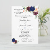 Bevor sie sagen, dass ich Paare Dusche Marine Hoch Einladung (Stehend Vorderseite)