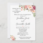 Bevor sie sagen, ich dusche Paare rosa Hochzeit Einladung (Vorderseite)