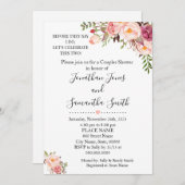 Bevor sie sagen, ich dusche Paare rosa Hochzeit Einladung (Vorne/Hinten)