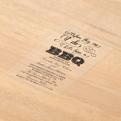 Bevor sie sagen, ich habe Lass eine GRILLEN! Acryleinladungen (Ablage )