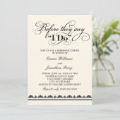 Bevor sie sagen, ich mache Abendessen mit schwarze Einladung (Stehend Vorderseite)