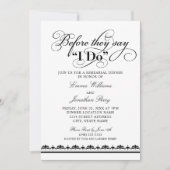 Bevor sie sagen, ich mache Abendessen mit schwarze Einladung (Vorderseite)