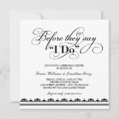 Bevor sie sagen, ich mache Abendessen mit schwarze Einladung (Vorderseite)